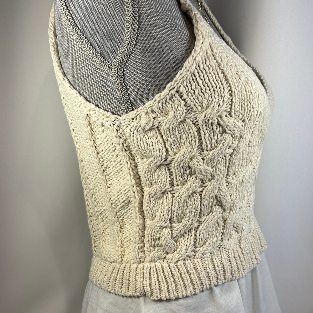 Anthropologie Cream Knit/Layered Top - Picture 7 of 16
